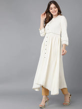 Women White Cotton Solid Solid Kurtas